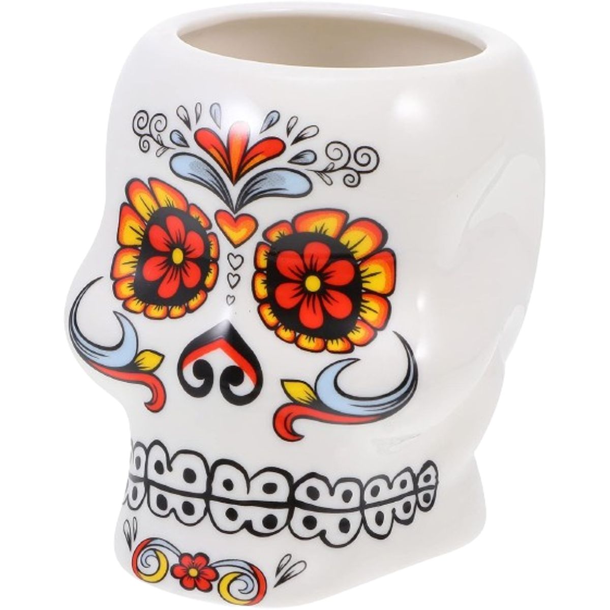 GENERICO - Vaso tiki modelo calavera multicolor
