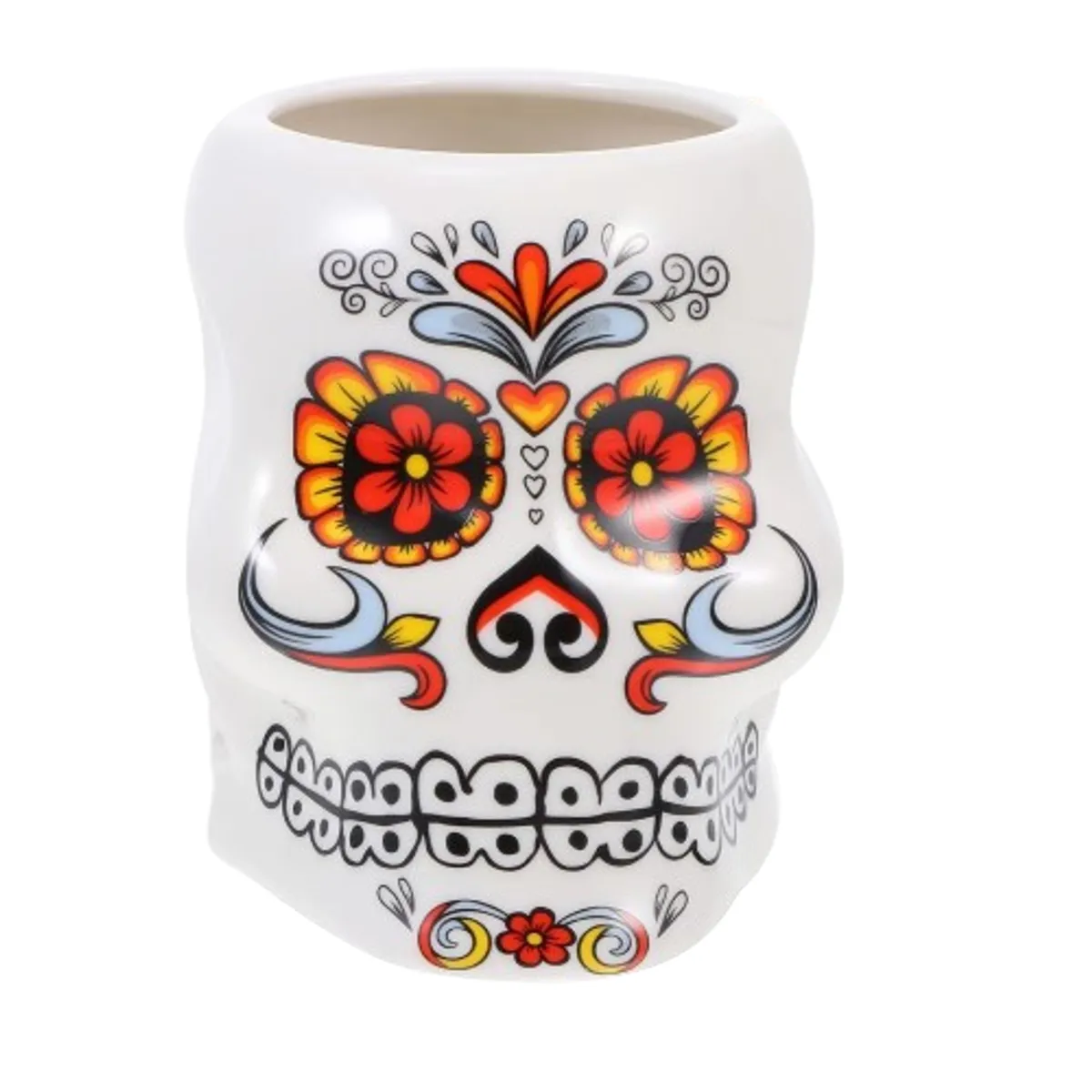 GENERICO - Vaso tiki modelo calavera multicolor