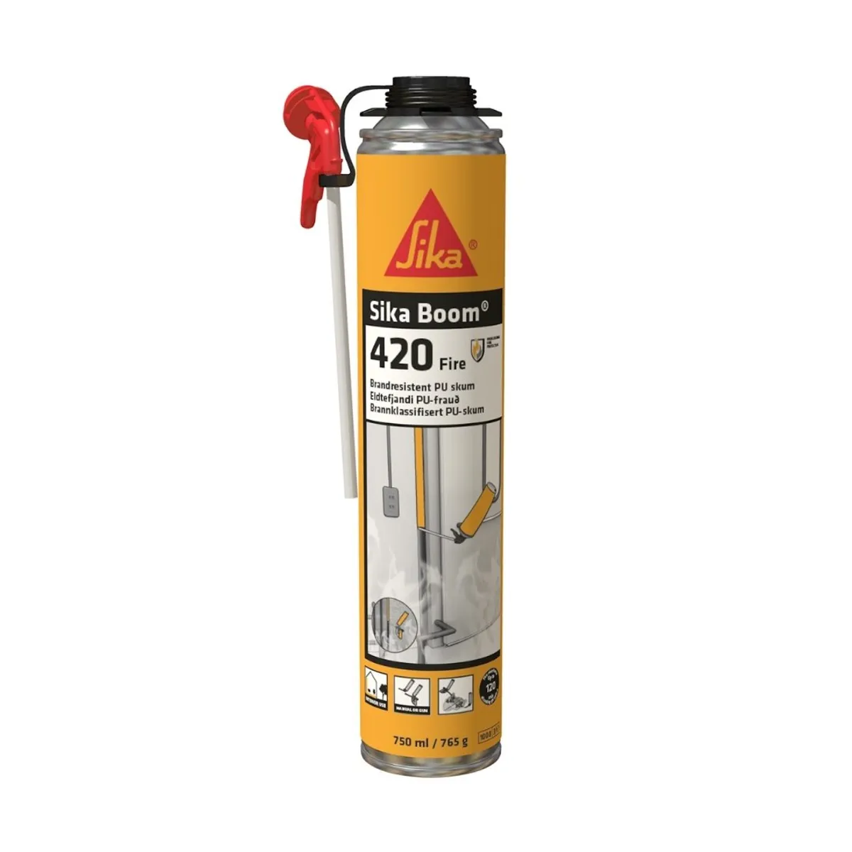 SIKA - Espuma expansiva cortafuego Sika Boom 420 Fire Rosado x 750ml