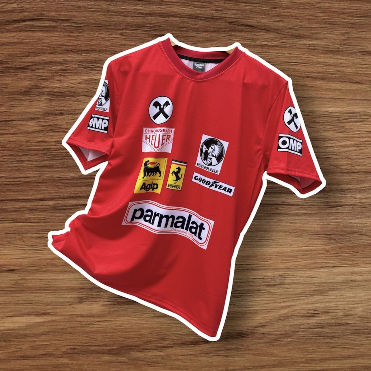 GENERICO - Polo Niki Lauda Formula 1 Camiseta Ferrari Carreras F1 Rojo