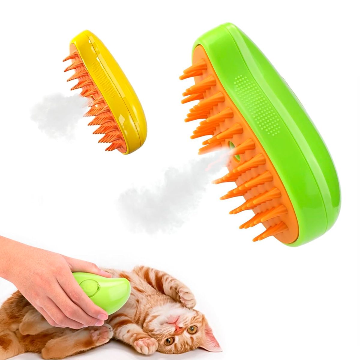 GENERICO - Cepillo Peine A Vapor Recargable Con Vapor Y Cerdas Silicona