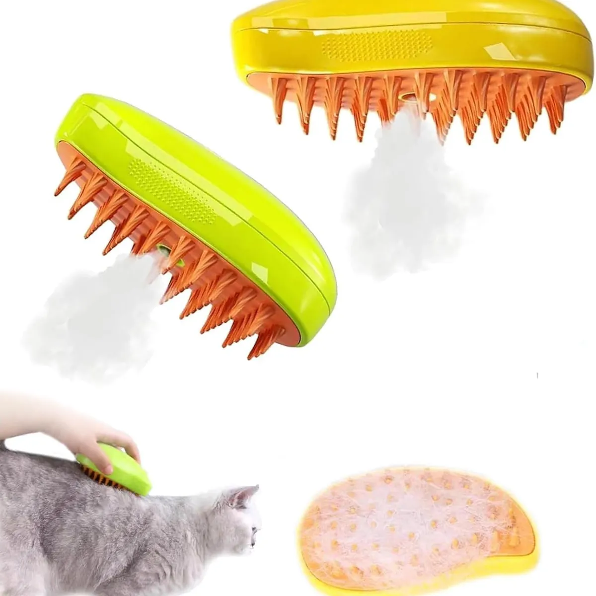 GENERICO - Cepillo Peine A Vapor Recargable Con Vapor Y Cerdas Silicona