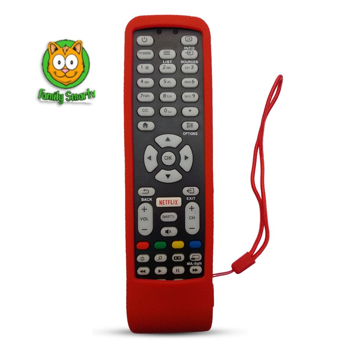 SIKAI - Funda para Control Remoto Aoc Para Smart Tv  Rojo