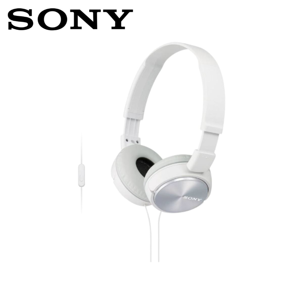 SONY - Audífono Sony ZX310AP Extra Bass Micrófono Viajero Zoom Skype Blanco