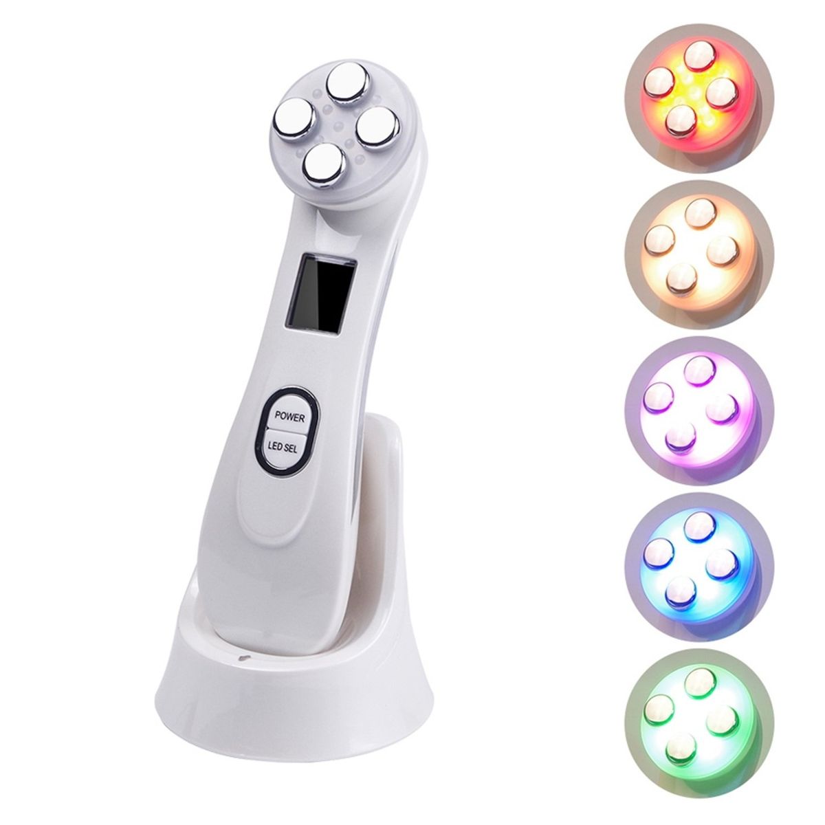 TIOZONEY - Mini Masajeador Facial 5 en 1 Rejuvenecedor y Elimina Arrugas