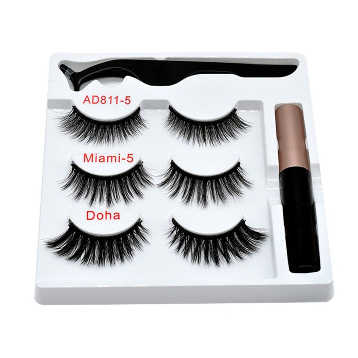 TIOZONEY - Imán de pestañas Conjunto 3 pares de pestañas magnética