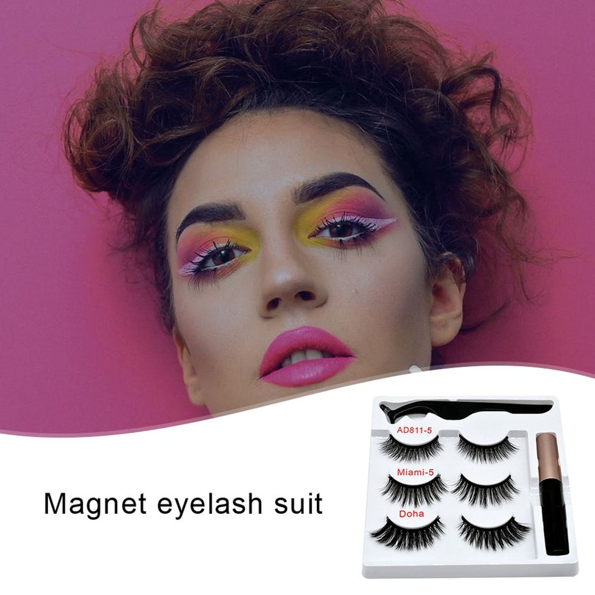 TIOZONEY - Imán de pestañas Conjunto 3 pares de pestañas magnética