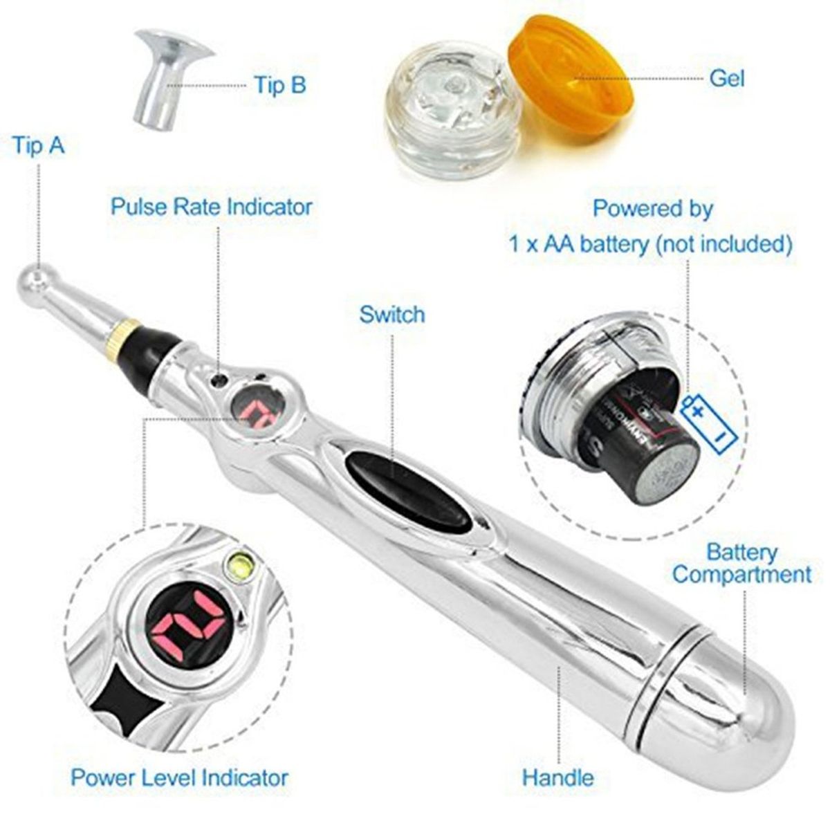 TIOZONEY - Terapia de acupuntura electrónica pluma
