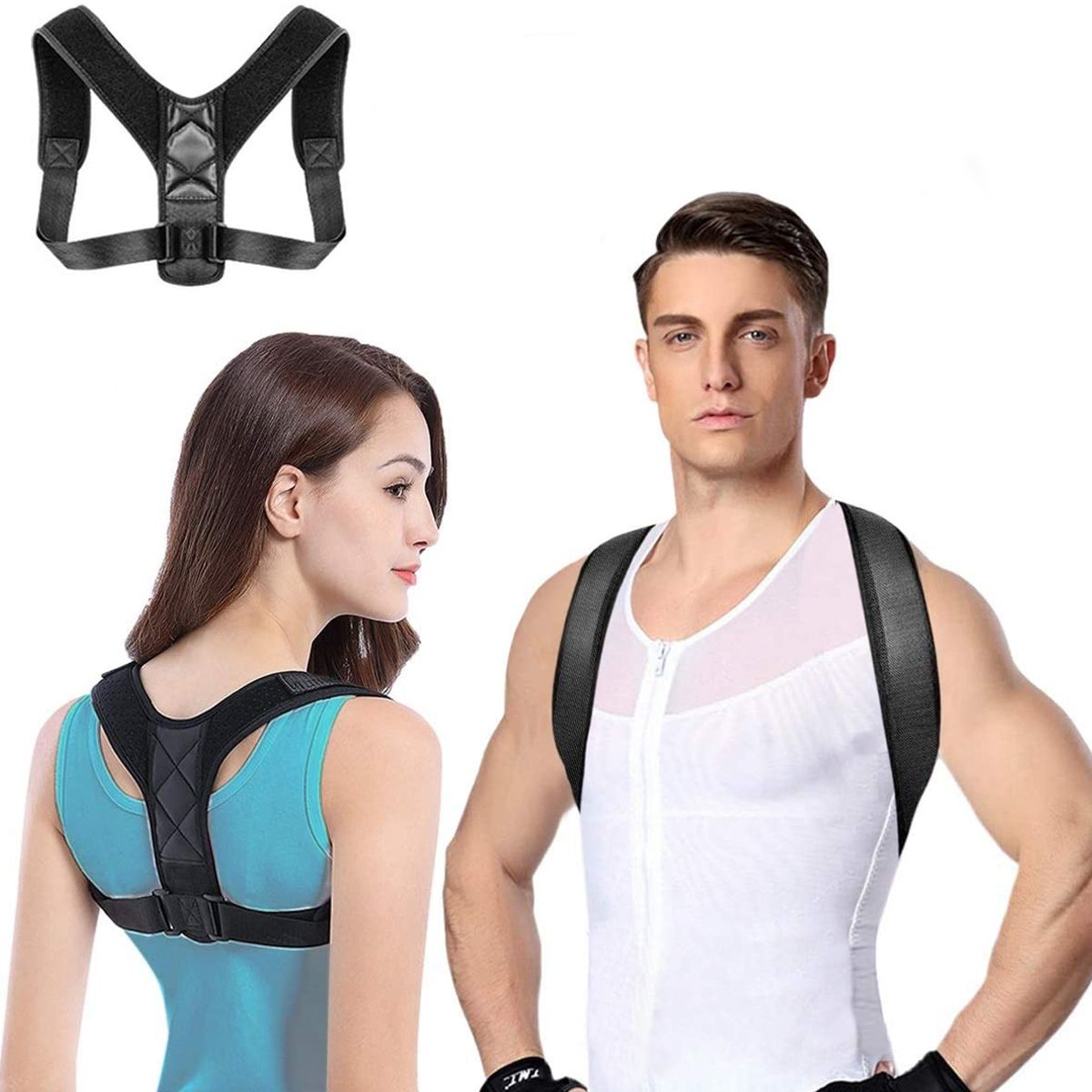 TIOZONEY - Corrector De Postura Invisible Unisex- Negro