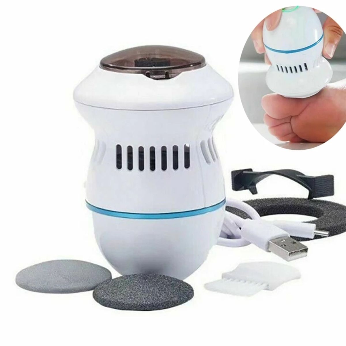 TIOZONEY - Molinillo Eléctrico de pies al vacíoherramientas de pedicura para pies