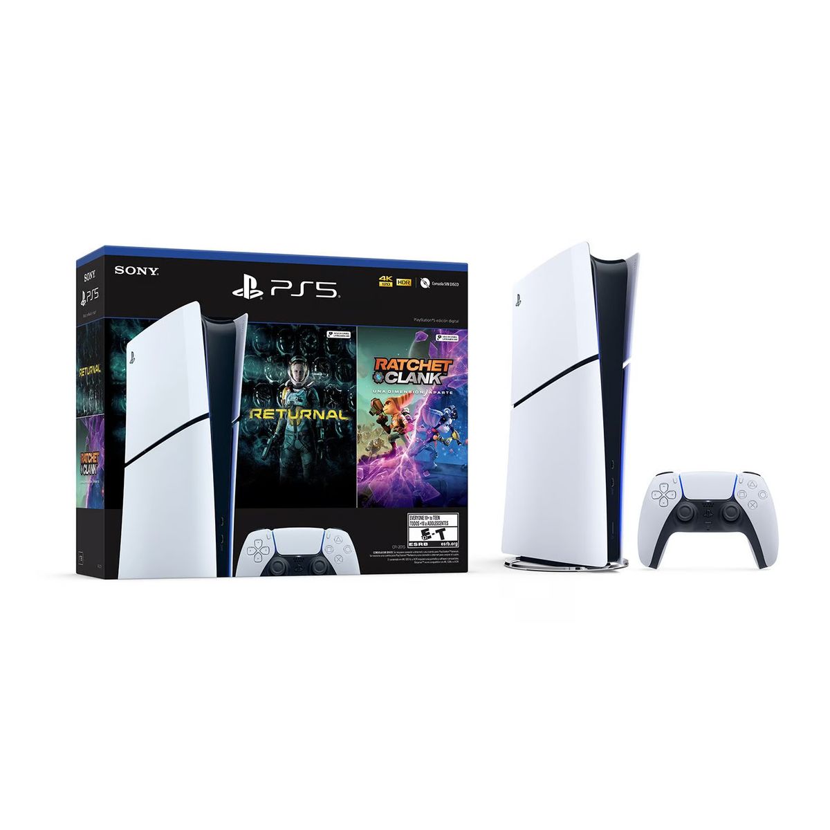 SONY - Consola Sony PS5 DIGITAL SLIM + Returnal +  Ratchet & Clank Gratis