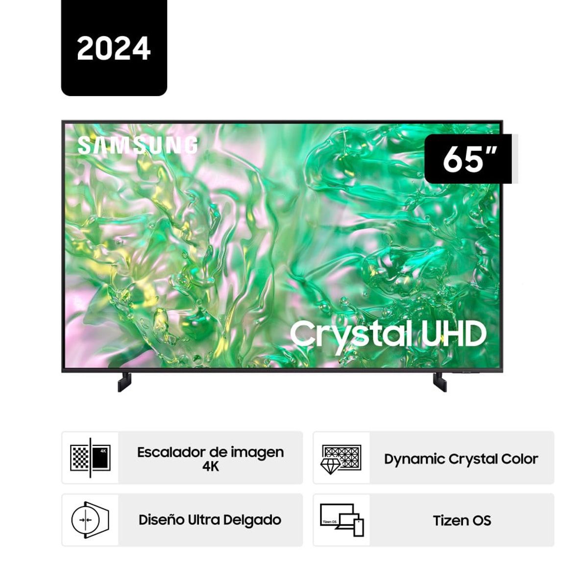 SAMSUNG - Televisor Samsung 65 UN65DU8000GXPE Crystal UHD DU8000 4K Tizen OS Smart TV