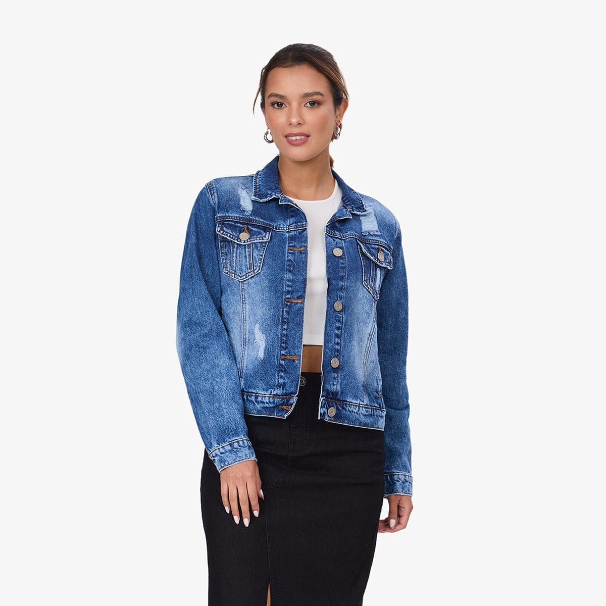 COTTON'S JEANS - Casaca Mujer Cottons Jeans Idara Celeste