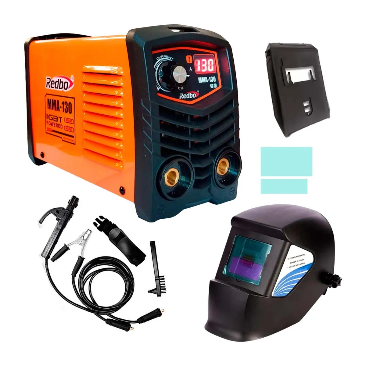 REDBO - SOLDADORA INVERSORA REDBO COLOR NARANJA +CARETA FOTOSENSIBLE - COMBO
