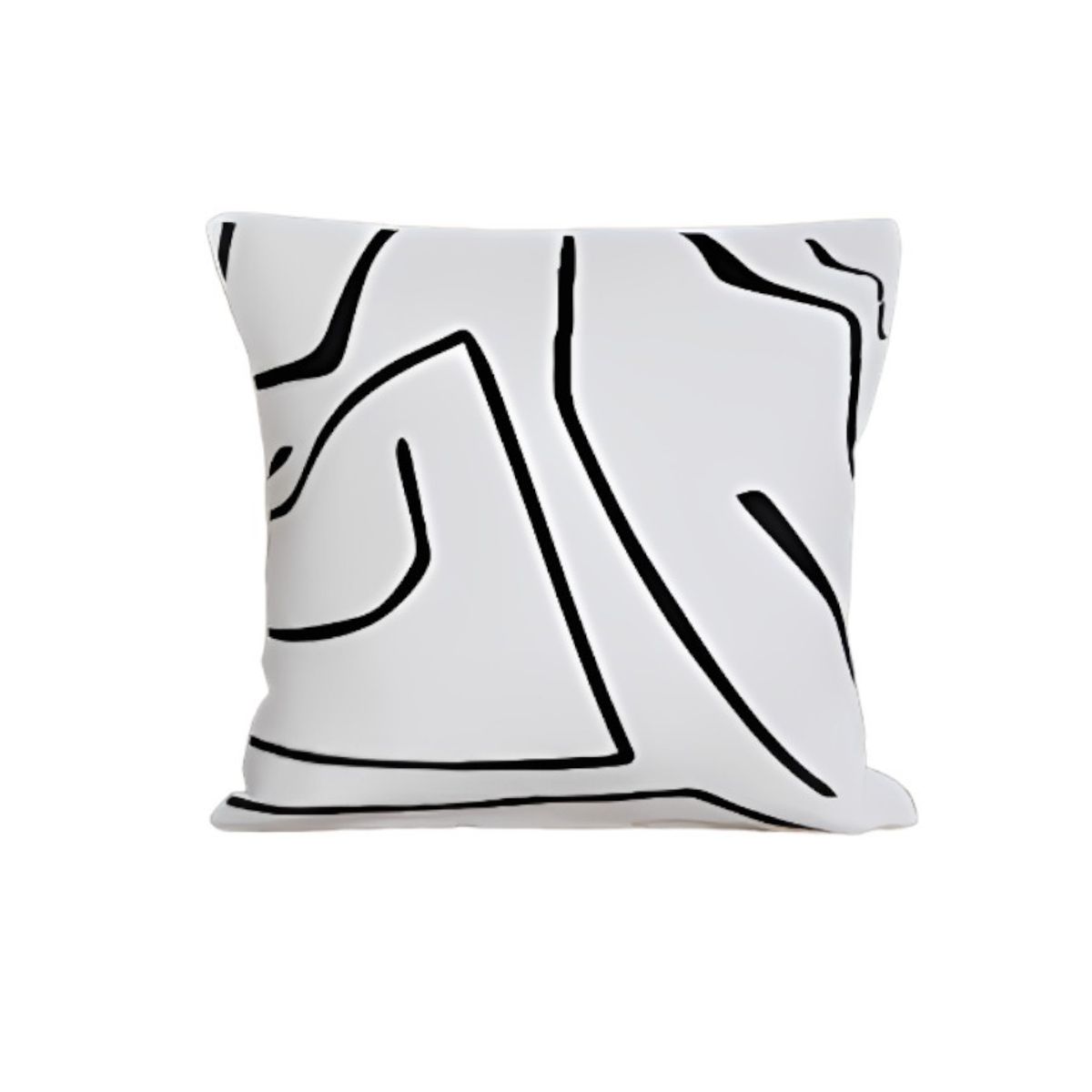 GENERICO - FUNDA Minimalista Rayas Negras 40x40