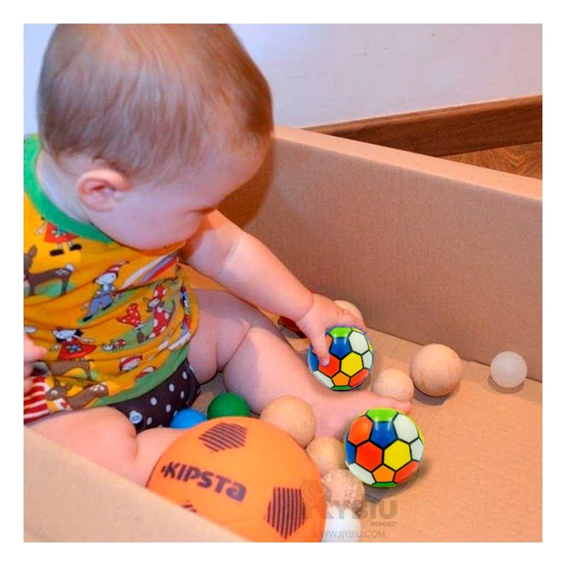 GENERICO - Set con Balones de Futbol Multicolor Y+Regalo Stickers