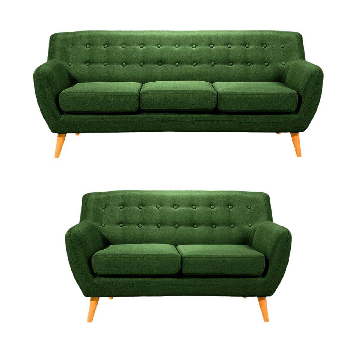 HOGAR & SPACIOS - HYS SALA 3 2 ZACK VERDE OSCURO