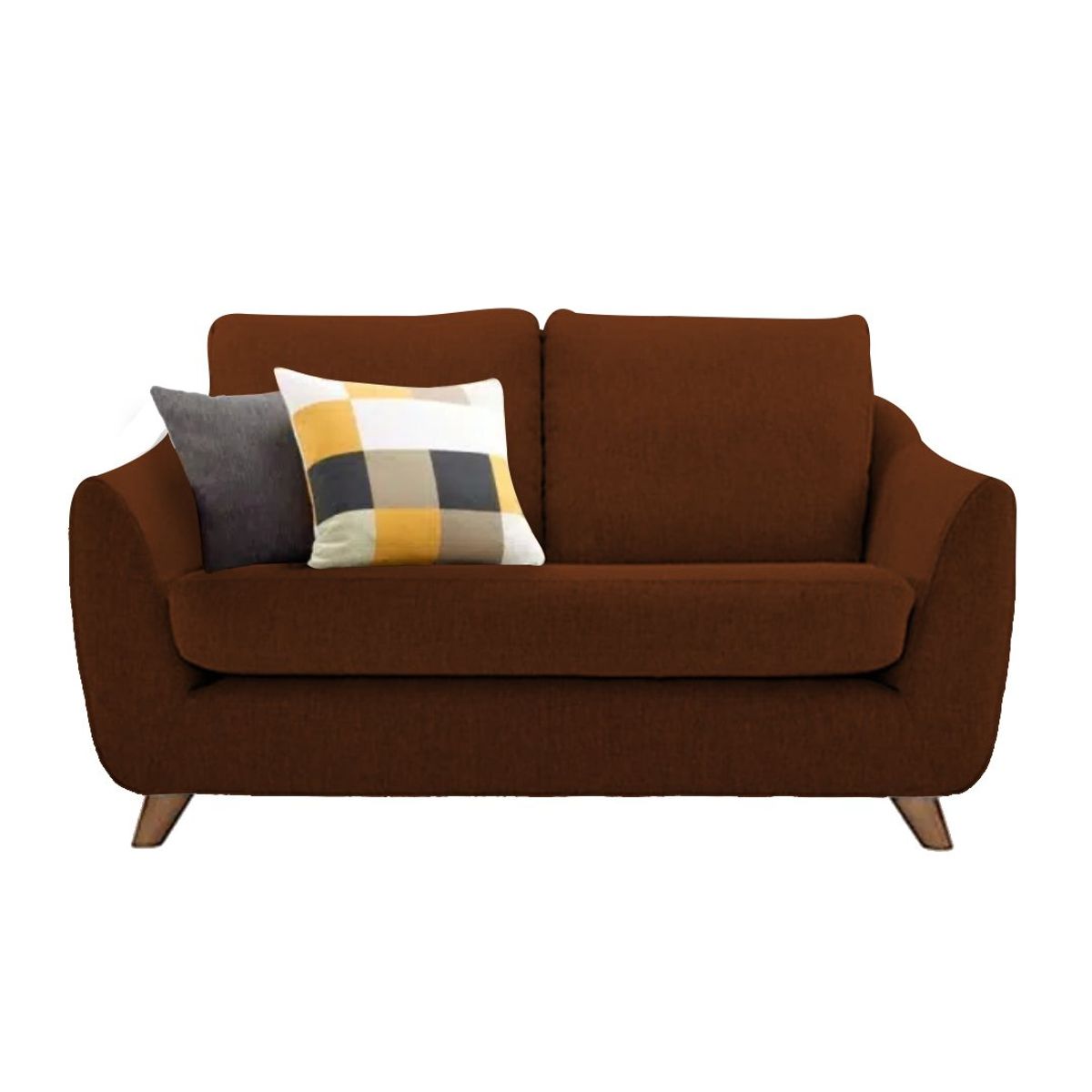 HOGAR & SPACIOS - HYS SOFA 2 CUERPOS LOUIS MARRON OSCURO