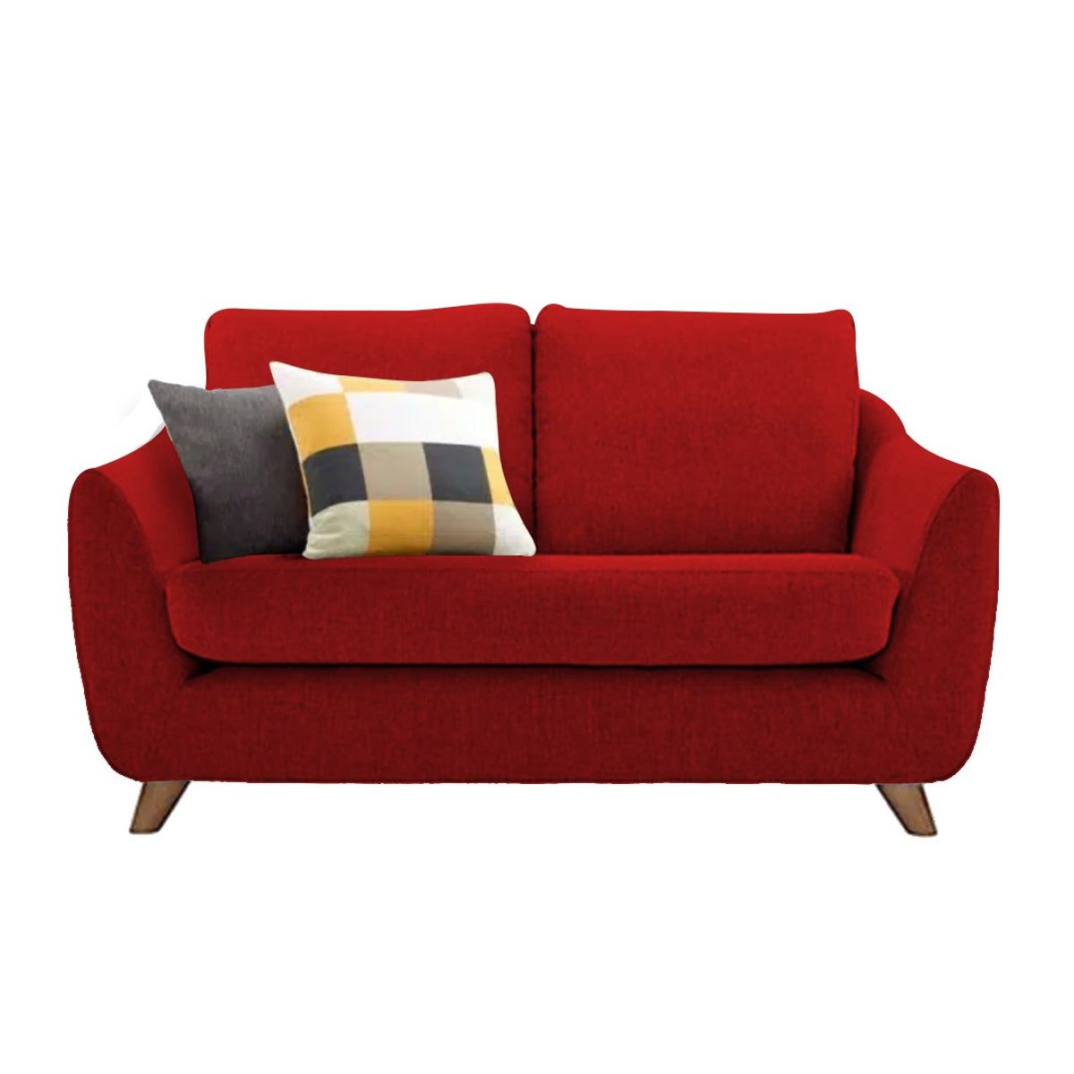 HOGAR & SPACIOS - HYS SOFA 2 CUERPOS LOUIS ROJO