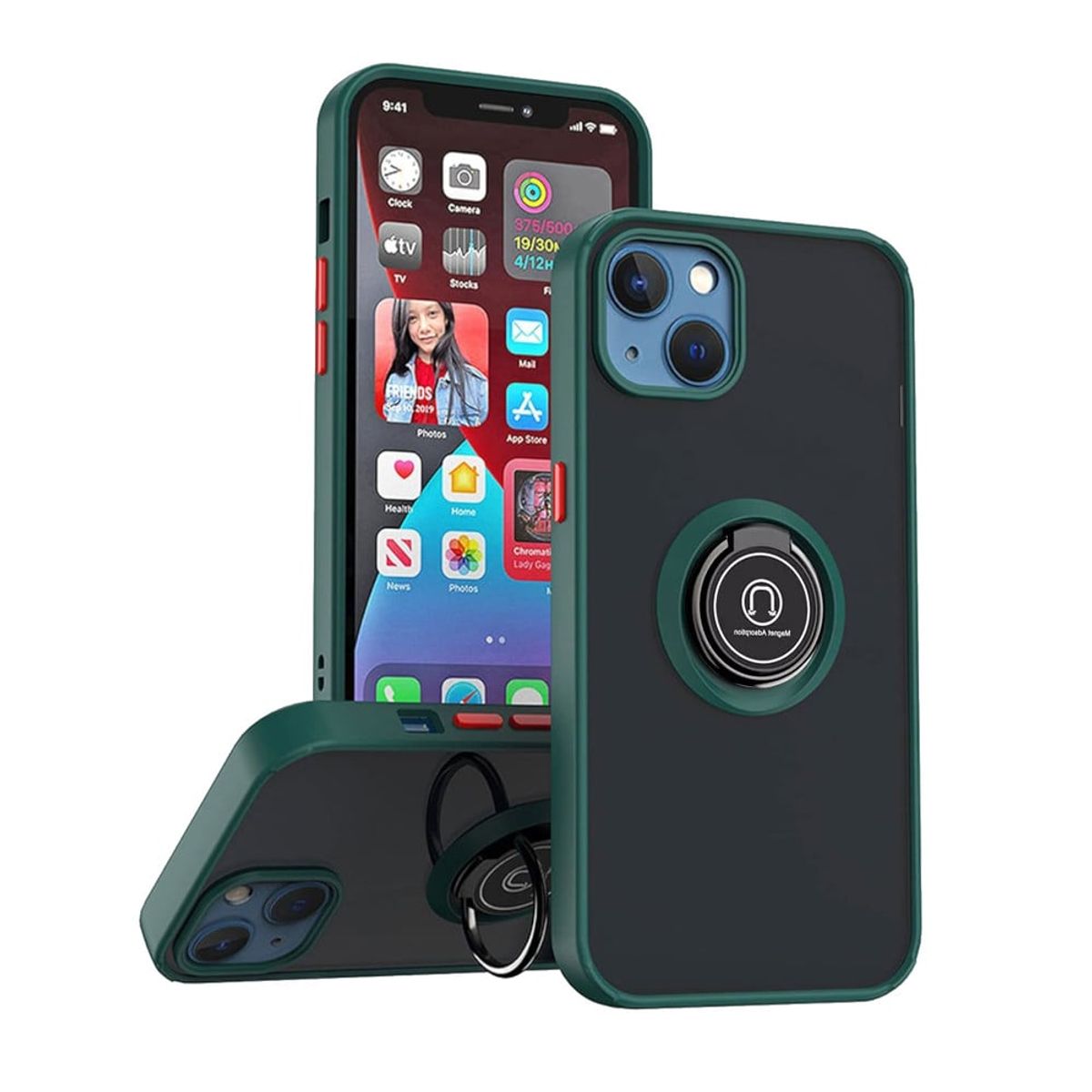 OEM - Case Ahumado Compatible con iPhone 15 Verde