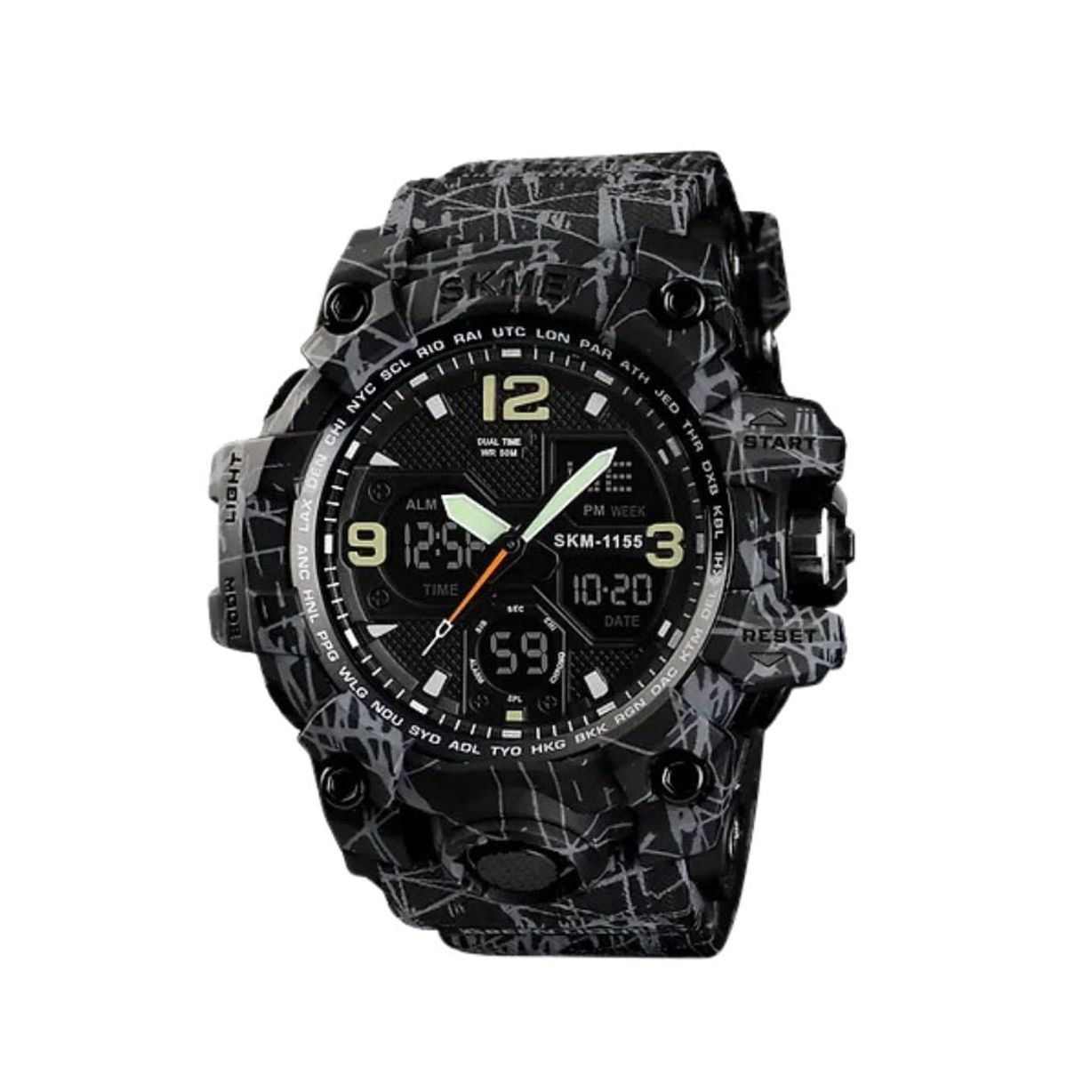 SKMEI - Reloj Skmei 1155 Dual Time 5 Atm Plomo