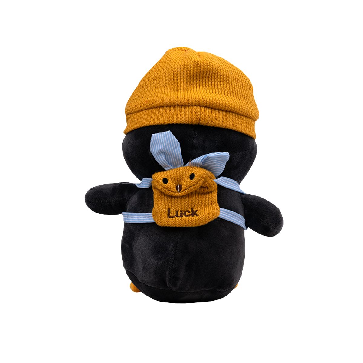 GENERICO - Peluche Pinguino Gorro Luck Amarillo