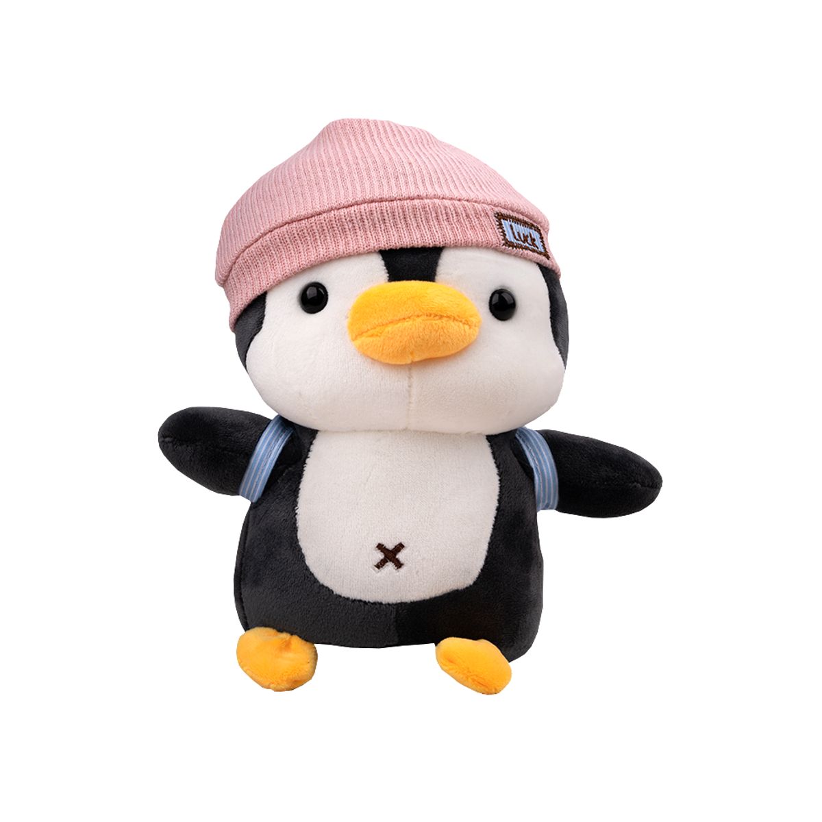 GENERICO - Peluche Pinguino Gorro Luck Rosado