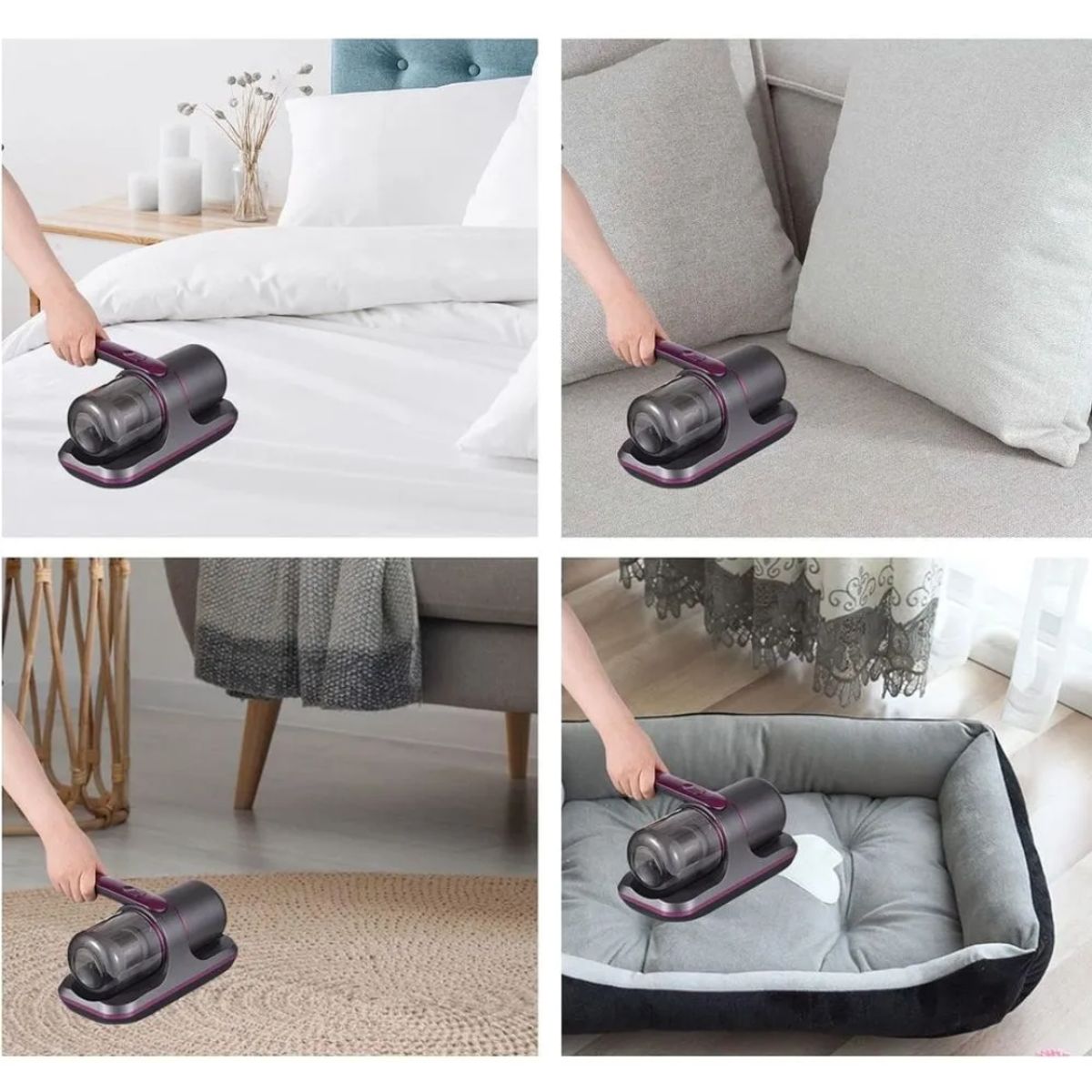 INSPIRA MARKET - Aspiradora Inalámbrica Anti Ácaros con Luz UV