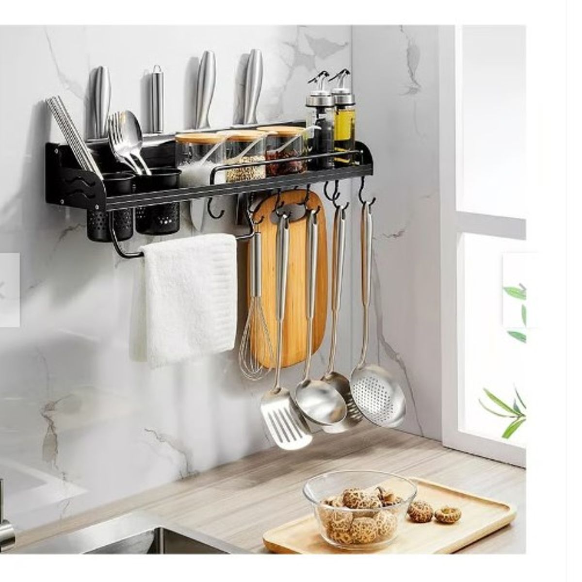 GENERICO - Repisa Organizador de Cocina Porta Cubiertos Chuchillo Especias