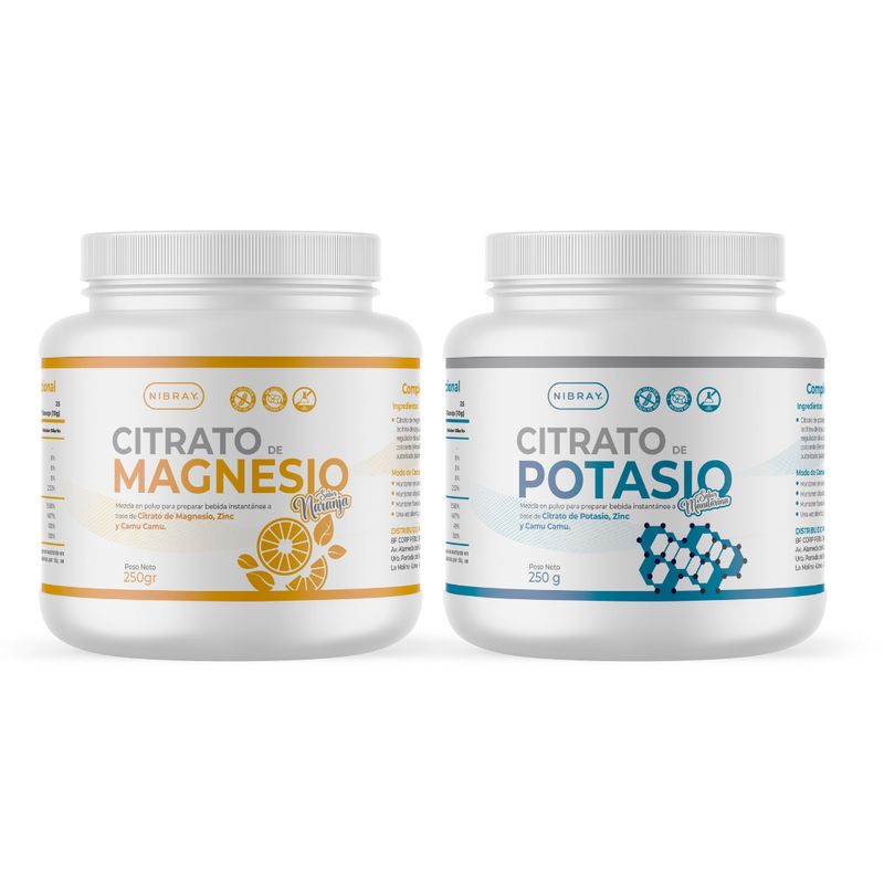 NIBRAY - Pack de Citratos de Magnesio y Potasio