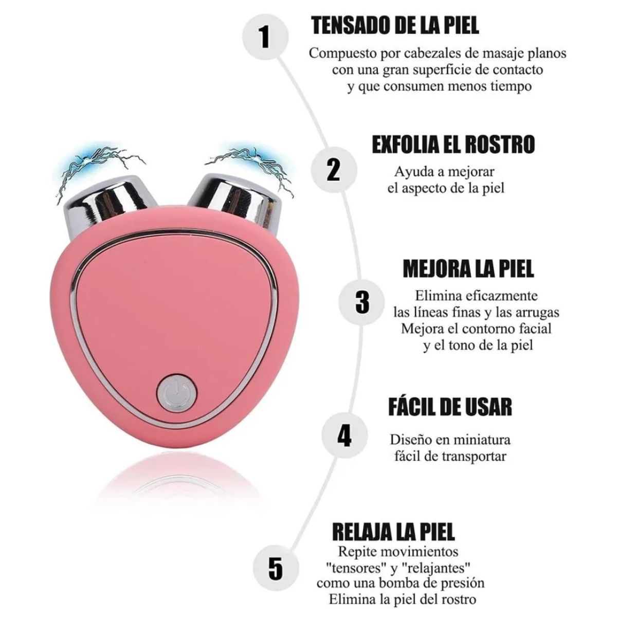 GENERICO - Masajeador  para Rostro con Microcorriente - Color Variado