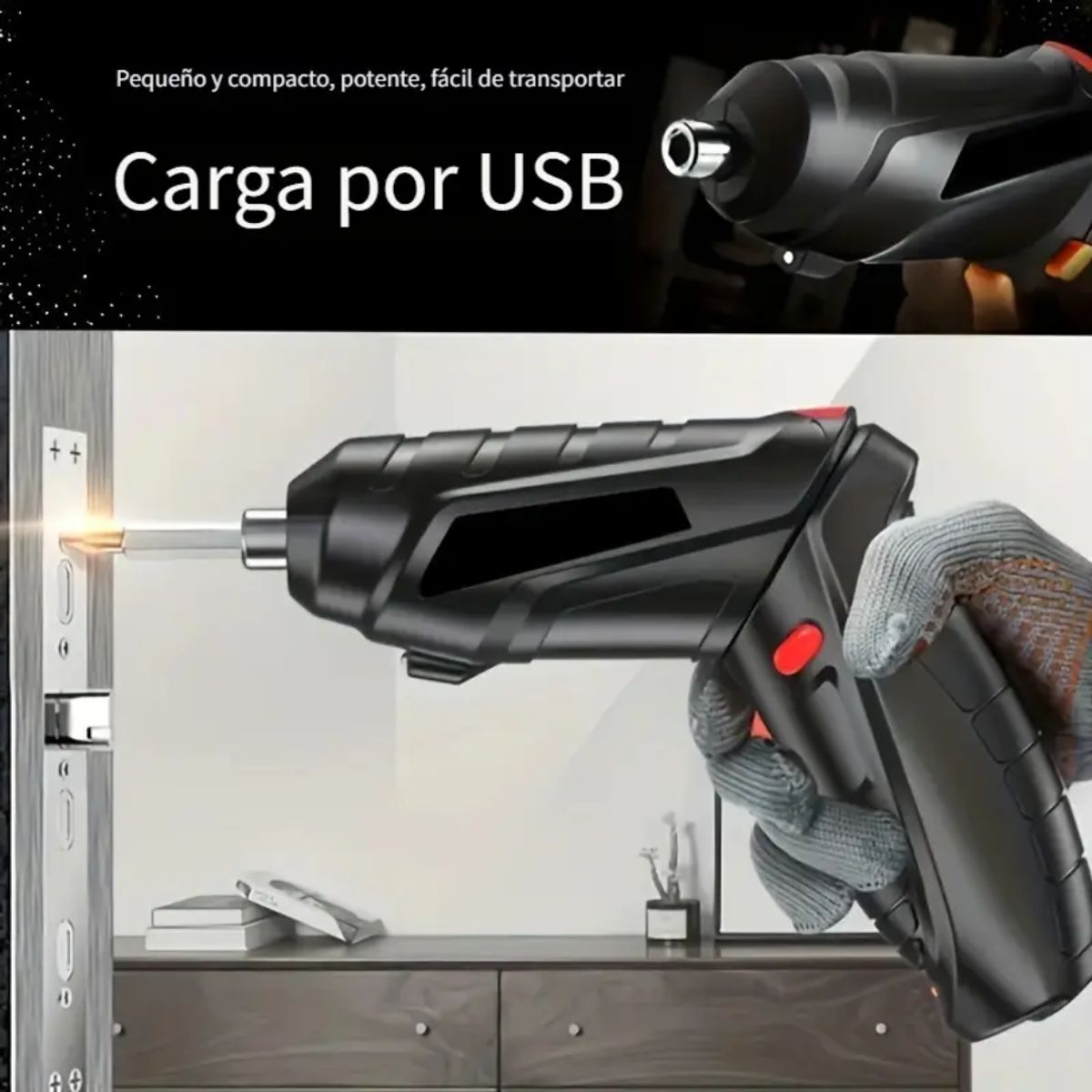 OEM - Taladro Kit de Destornillador Recargable Inalámbrico de 48 Piezas