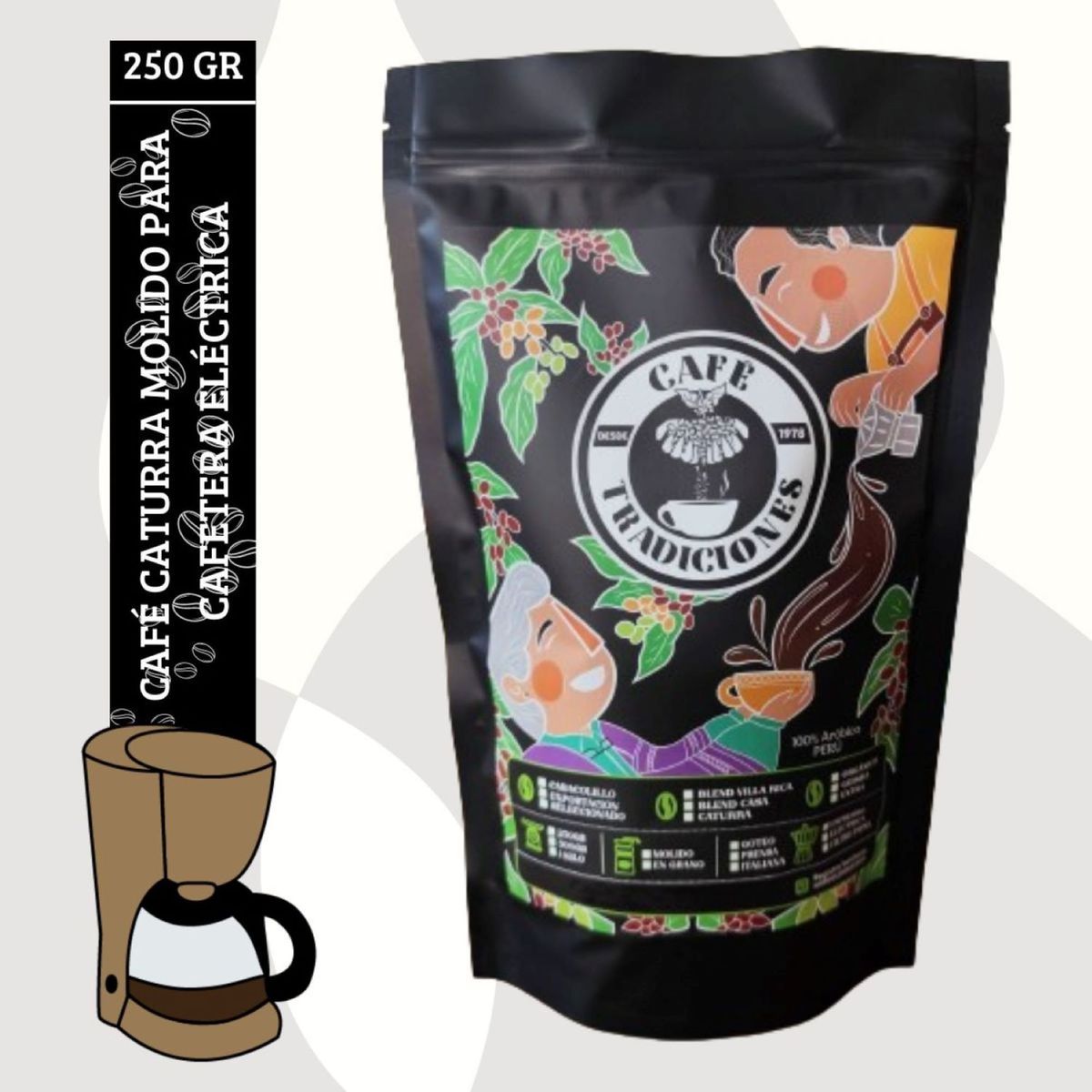GENERICO - Café Orgánico en grano tostado medio 500g