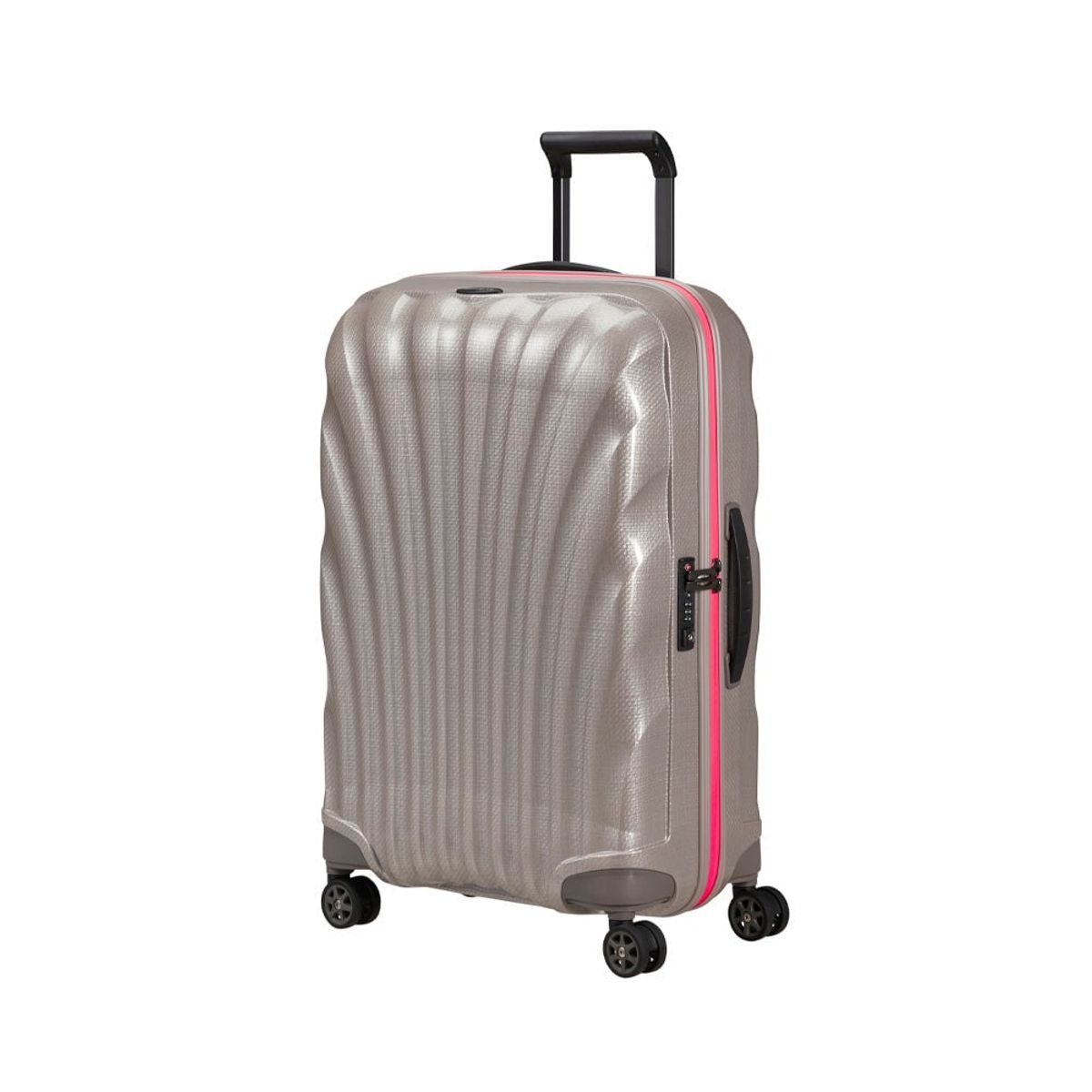 SAMSONITE - Maleta Rígida C-Lite Mediana Pearl/Fuchsia