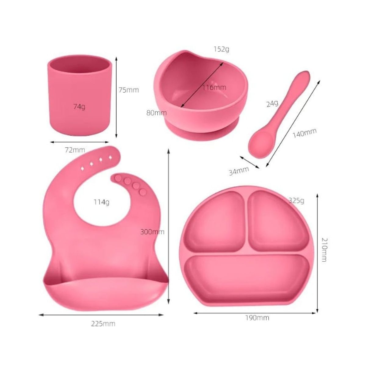 GENERICO - SET DE ALIMENTACIÓN ANTIDERRAME - COLOR LILA