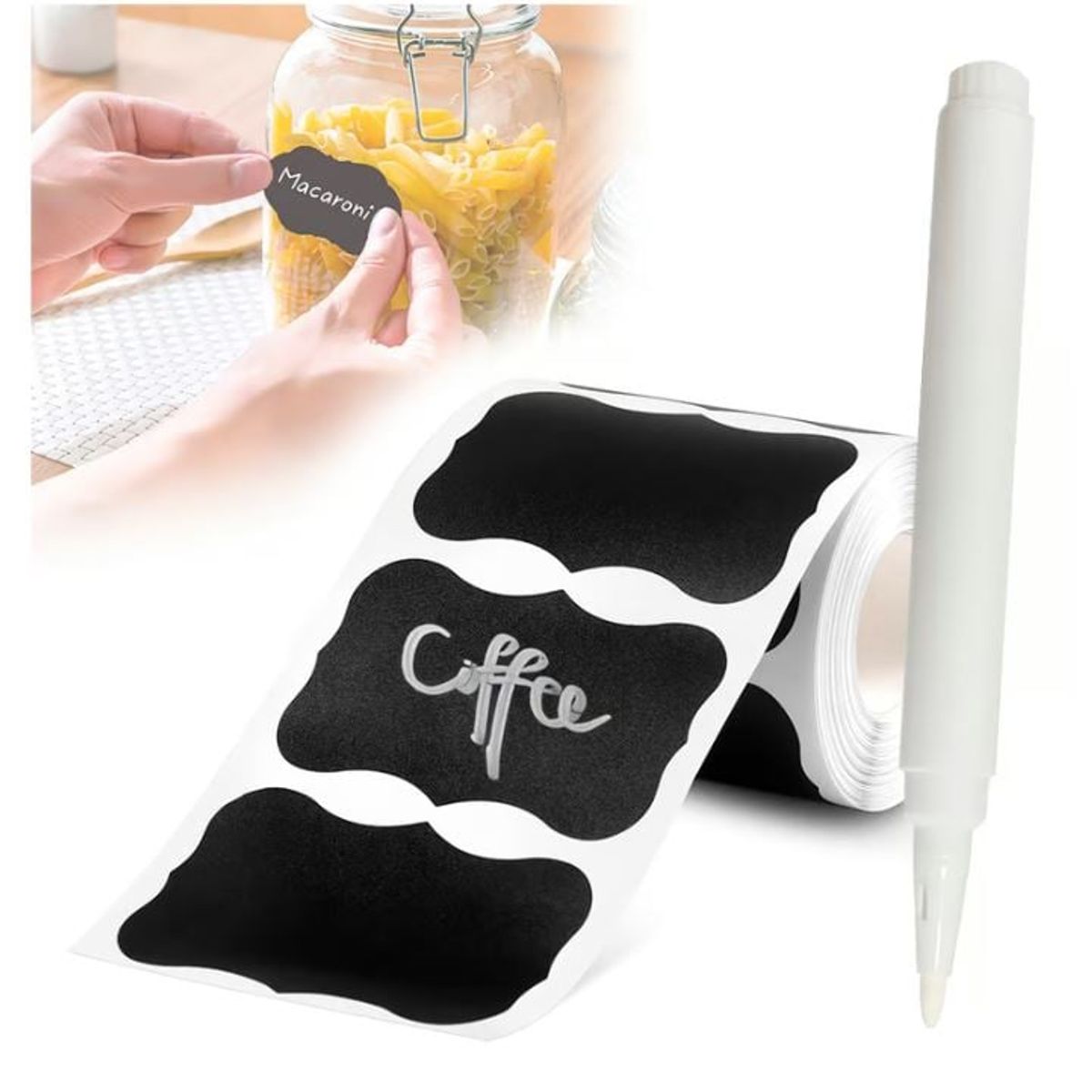 GENERICO - STICKER PARA ENVASES DE COCINA - KIT DE 2 VARIADO