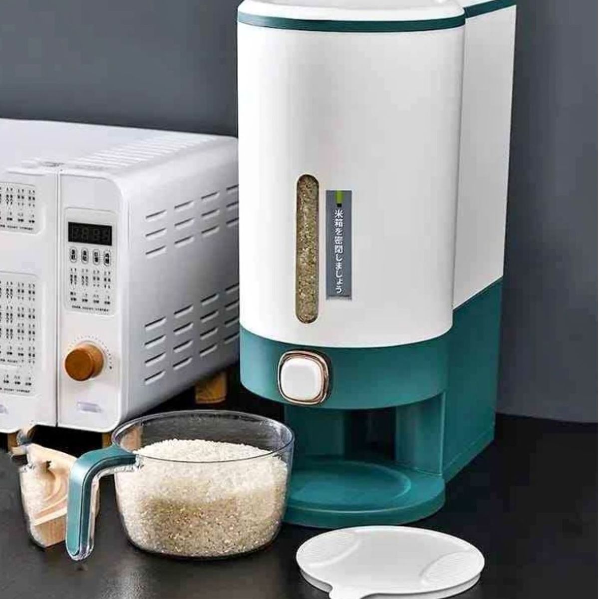 GENERICO - Dispensador de Arroz, Granos y Menestras - Capacidad 10 Kg - Verde