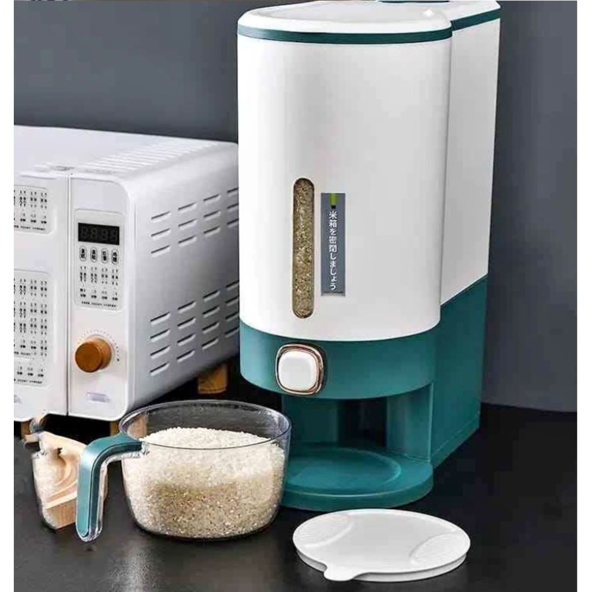 GENERICO - Dispensador de Arroz, Granos y Menestras - Capacidad 10 Kg - Verde