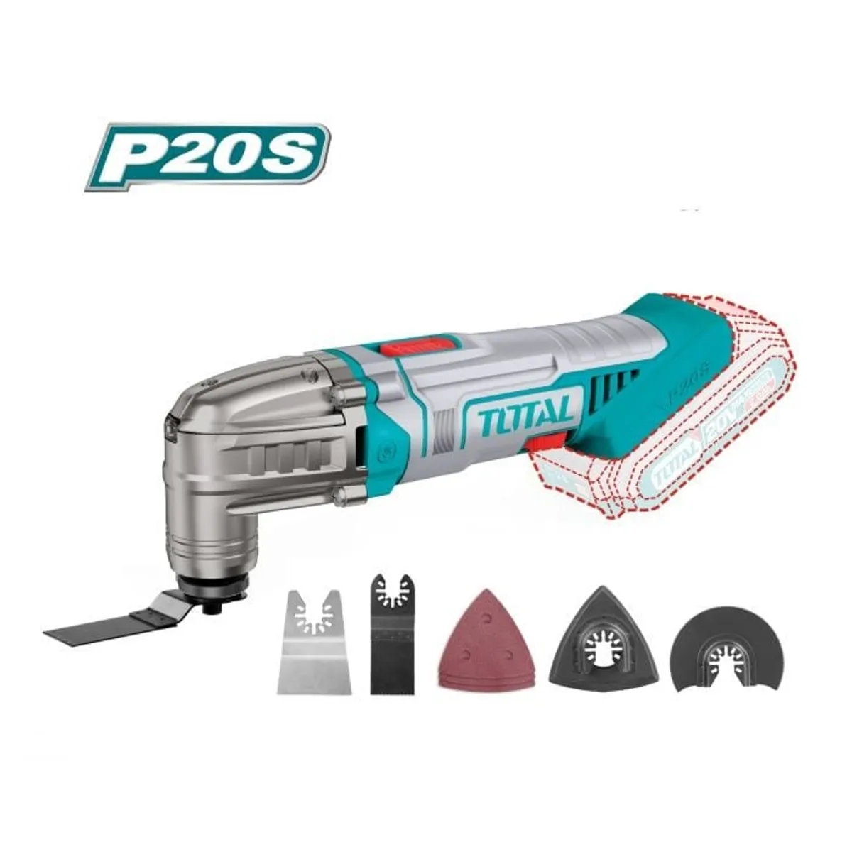 TOTAL TOOLS - HERRAMIENTA MULTIFUNCIÓN OSCILANTE INALÁMBRICO 20V TOTAL - TMLI2022