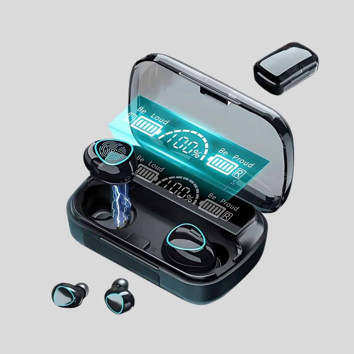 GENERICO - Audífonos Bluetooth M10 LED con Power Bank