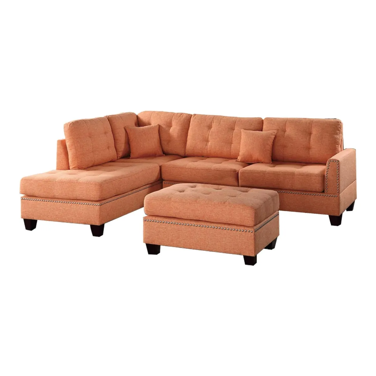 HOGAR & SPACIOS - HYS SECCIONAL IZQUIERDO DANAE NARANJA