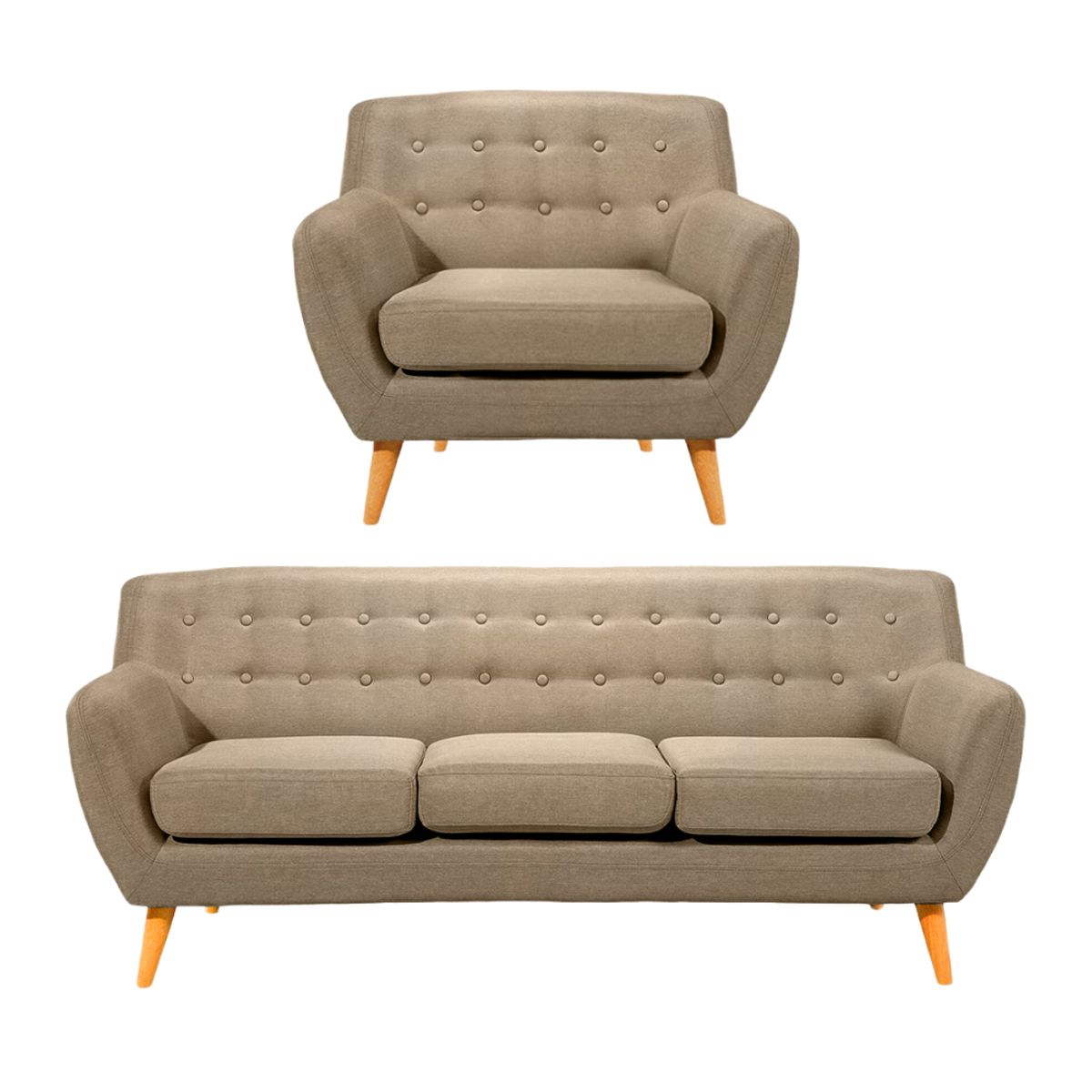 HOGAR & SPACIOS - HYS SALA 3 1 ZACK VINTAGE BEIGE