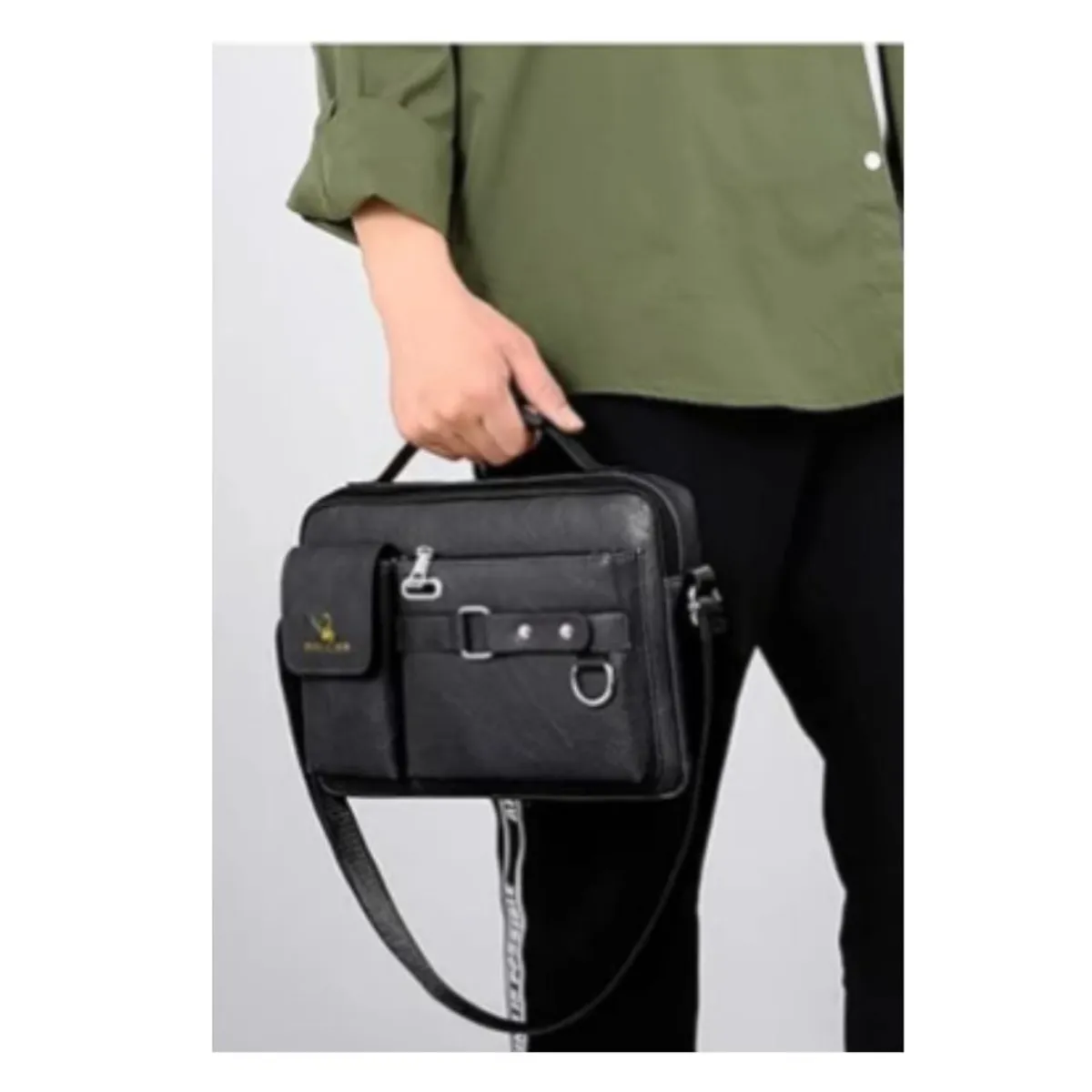 GENERICO - Bandolera Hombre Cuero PU  Morral Weixier Porta Table.