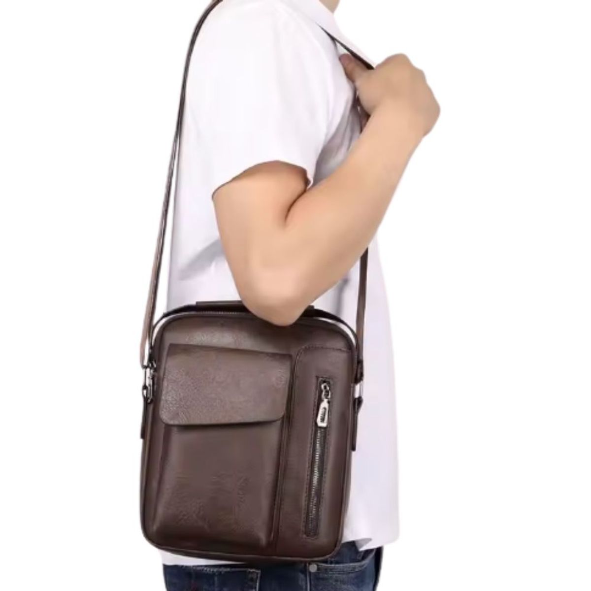 JEEP - Bolso de hombro de cuero PU para hombre bandolera EJECUTIVO