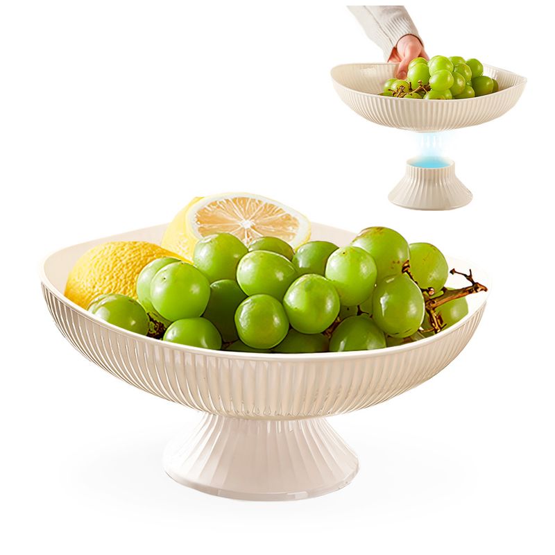 KELLER - Frutero con Escurridor y Base Desmontable Beige F18