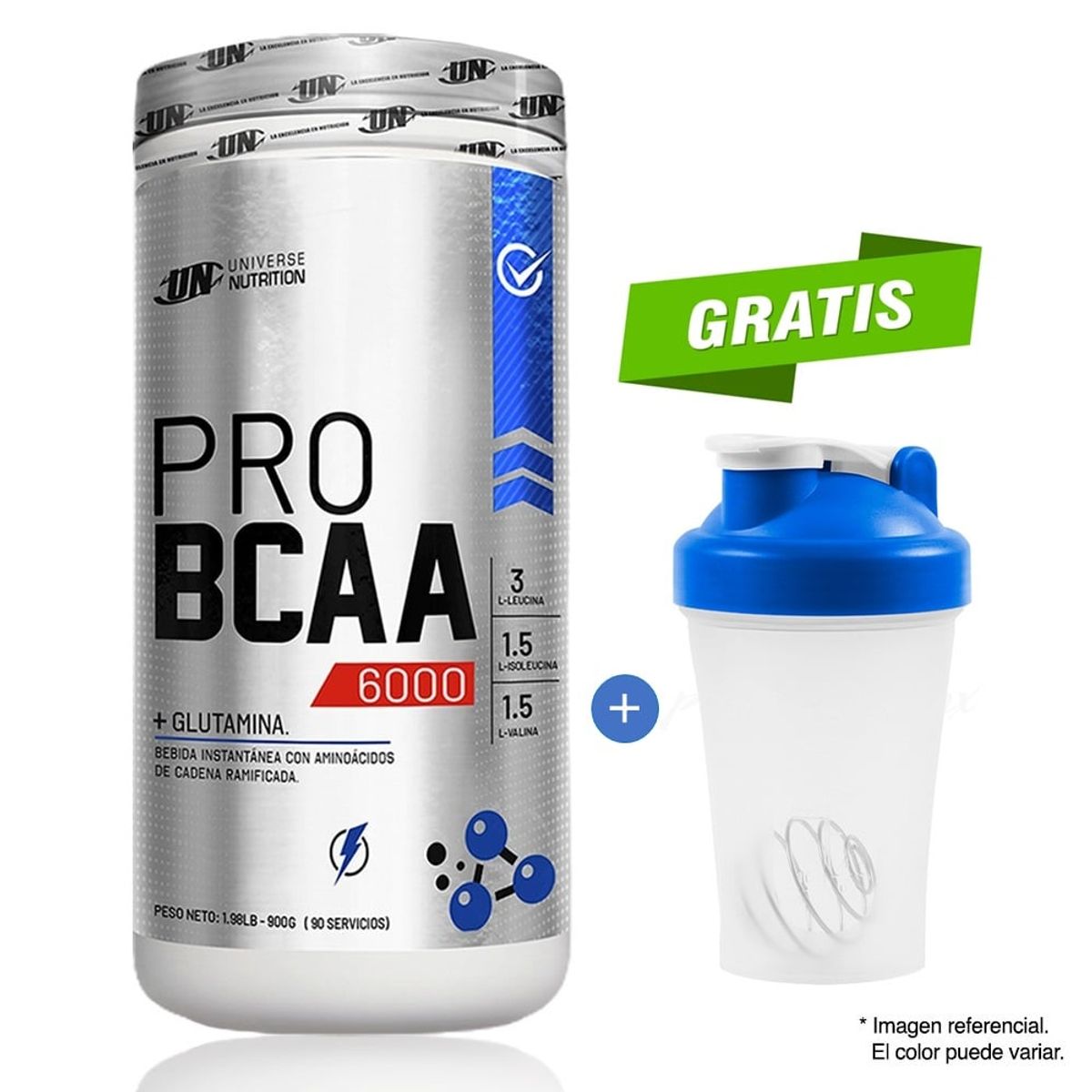 UNIVERSE NUTRITION - PRO BCAA 1 KG AMINOÁCIDOS UN FRUIT PUNCH + SHAKER