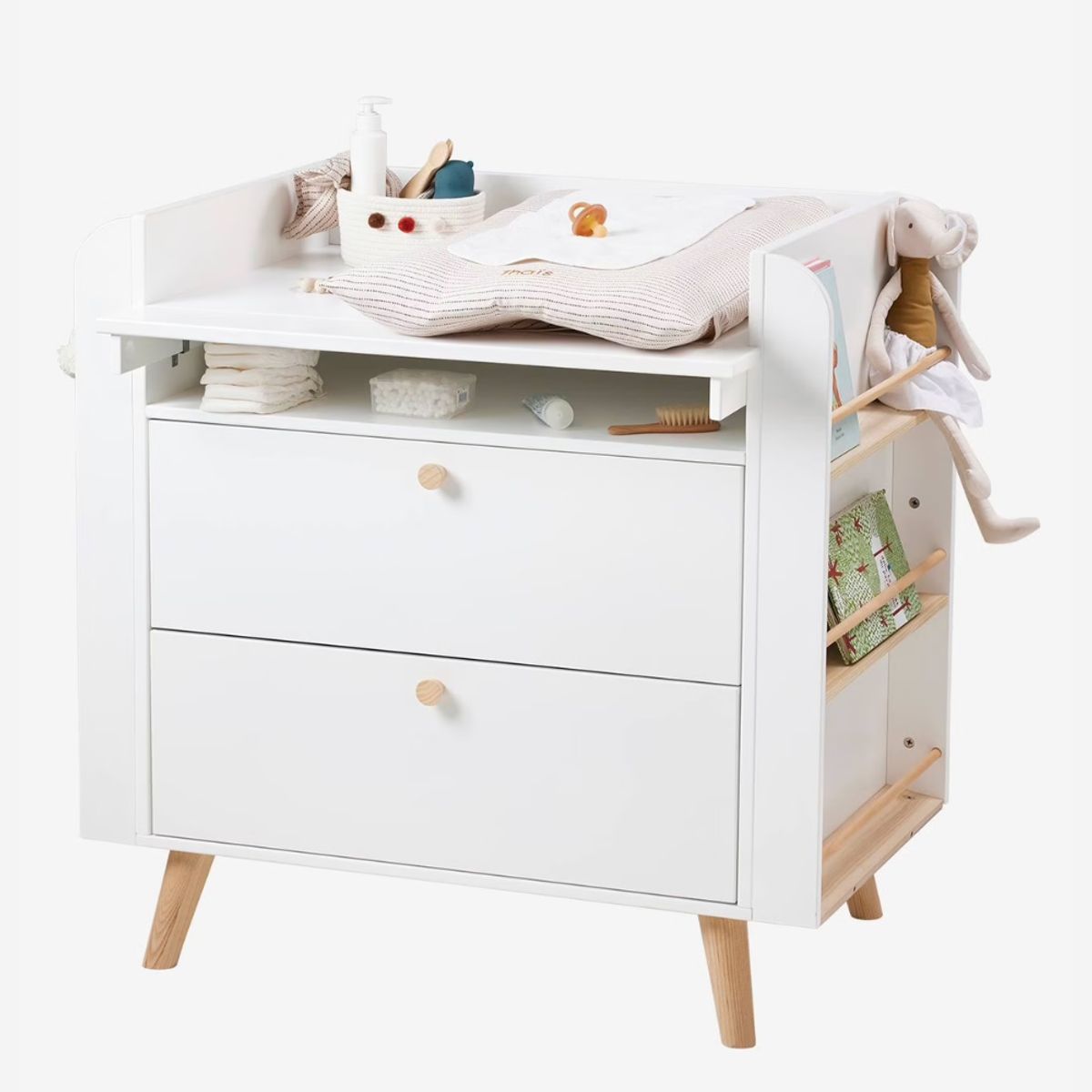 GENERICO - Comoda Cambiador de Bebe Adám con Estante Petrox Home