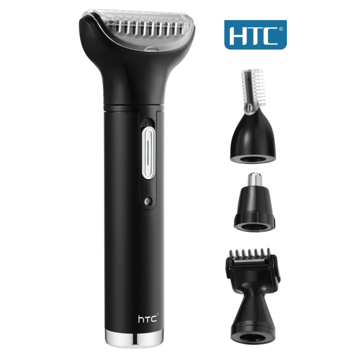 HTC - Afeitadora HTC 4 en 1 Kit de Aseo de Barba Nariz Cejas Patillas AT-030