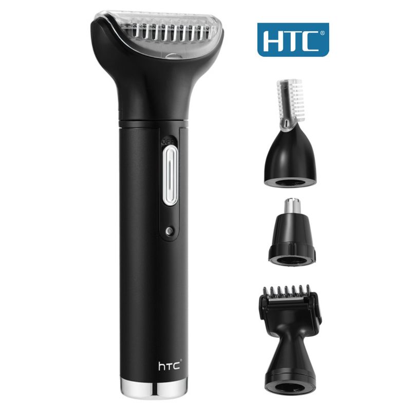 HTC - Afeitadora HTC 4 en 1 Kit de Aseo de Barba Nariz Cejas Patillas AT-030