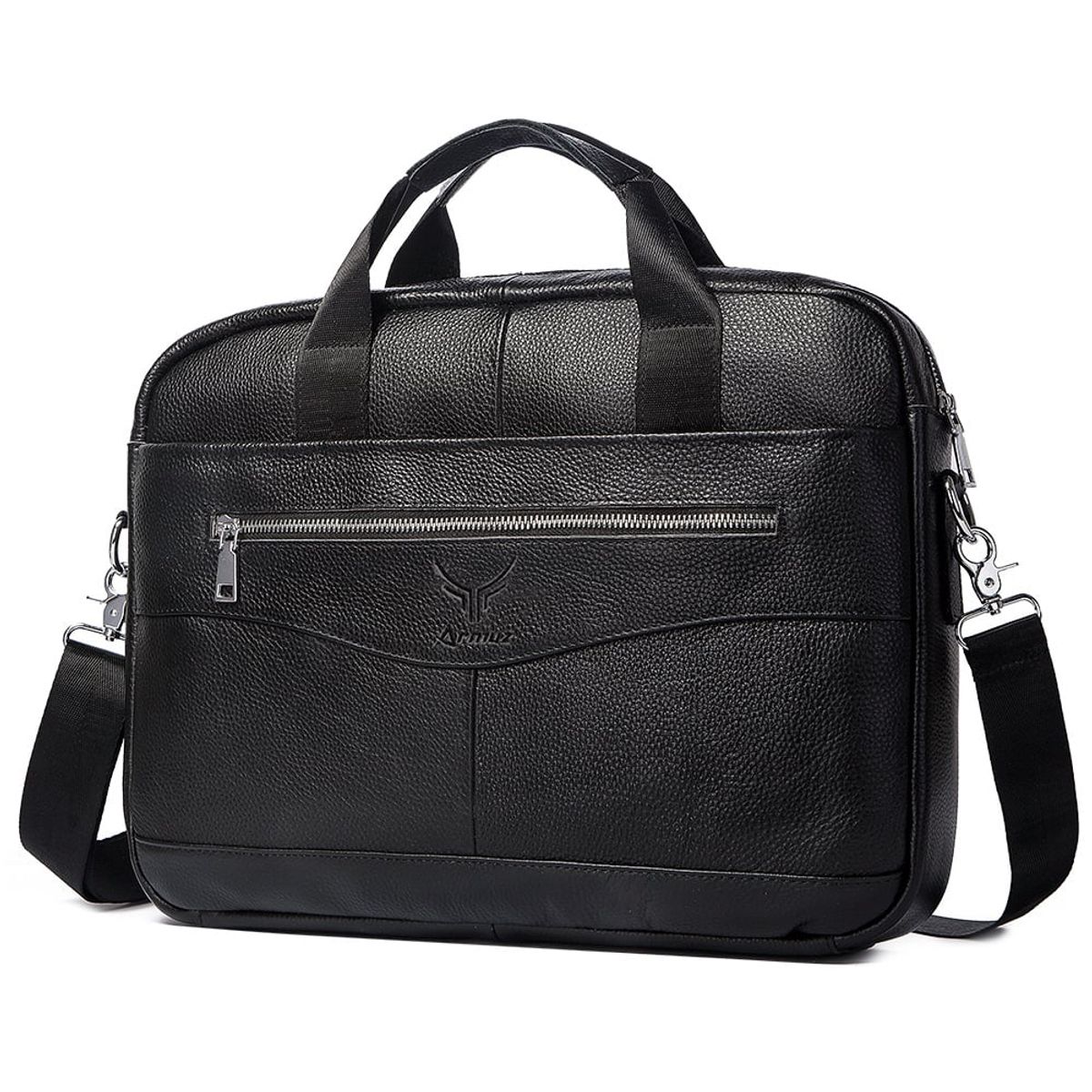 ARMUZ - Maletín de cuero vacuno ZEUS MH509 Para Laptop 14